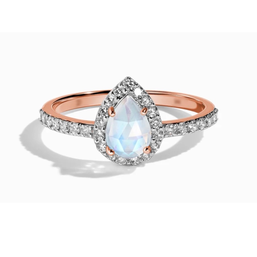Rose Gold Vermeil Moonstone Ring